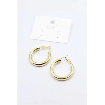 Metal Halka Küpe 2,5cm - Altın