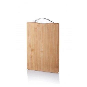 Metal Tutacaklı Lüx Bambu Kesme Tahtası 30cm X20cmx1.8cm