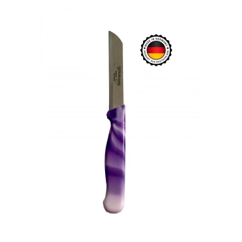 Meyve Bıçağı Doğrama Bıçağı ve Düz soyacak Ebruli Mor Bıçak 1 Adet -SLG10