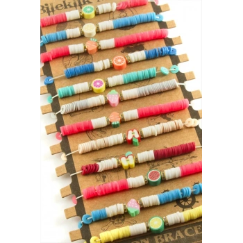 Meyve Fimo Boncuk Bileklik