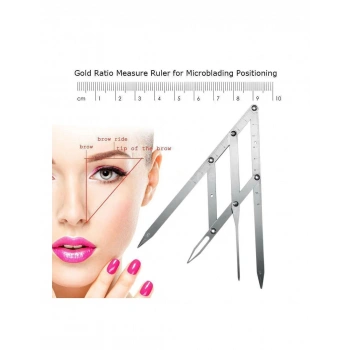 Microblading Simetrik Ve Estetik Kaş Ölçüm Cetveli, Kalıcı Makyaj Altın Oran Pergeli 275