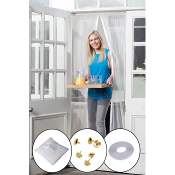 Mıknatıslı Kapı Sinekliği Tül Perde 105 x 210 cm (4887)