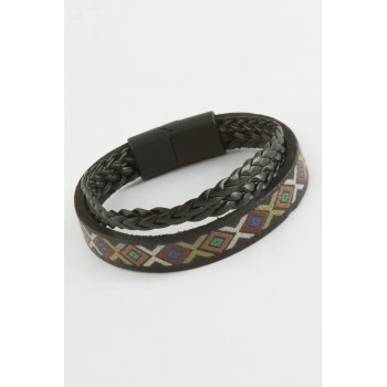 Mıknatıslı Orjinal Deri Bileklik