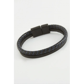 Mıknatıslı Orjinal Deri Bileklik