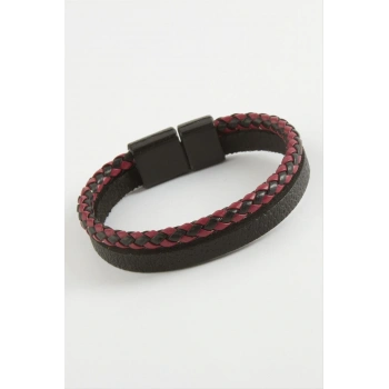 Mıknatıslı Orjinal Deri Bileklik