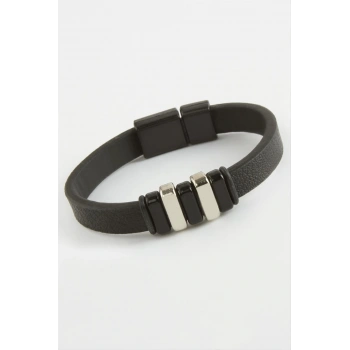 Mıknatıslı Orjinal Deri Bileklik