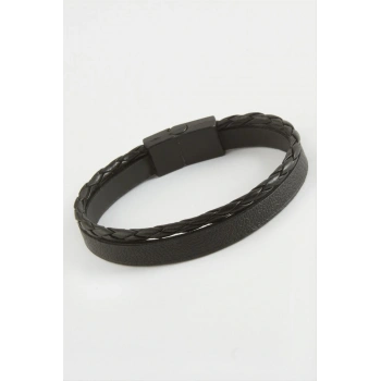 Mıknatıslı Orjinal Deri Bileklik