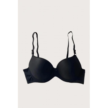 Mikro Kumaş Push Up Dolgulu Balenli Günlük Tek Destekli Sütyen