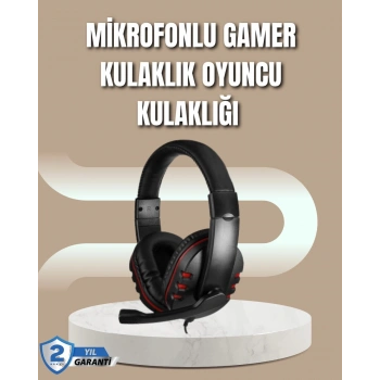 Mikrofonlu Oyun Kulaklığı – Mavi Işıklı Uzun Süre Konforlu Kullanım