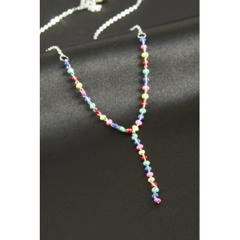 Mineli Boncuklu Y Kolye