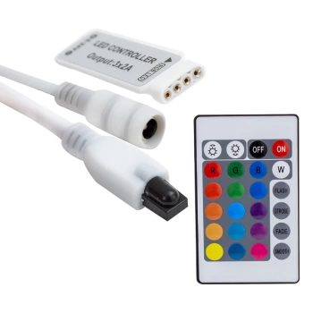 MİNİ 24 TUŞLU 5 VOLT - 12 VOLT - 24 VOLT - 3.2 AMPER KUMANDALI RGB LED KONTROL CİHAZI (4887)