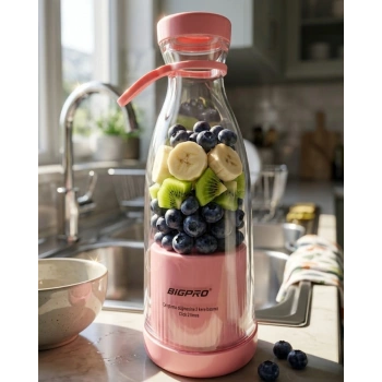 Mini Blender Usb Şarjlı Smoothie Hazırlayıcı Kolay Temizlenebilir Tasarım