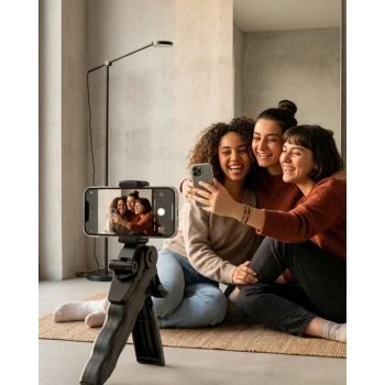 Mini Telefon Tripodu Ayarlanabilir Telefon Standı Vlog Ve Fotoğraf Çekim Aparatı