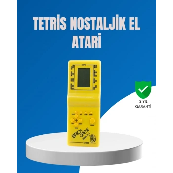 Mini Tetris El Aterisi – Taşınabilir Retro Oyun Konsolu, Pil İle Çalışan Klasik Model