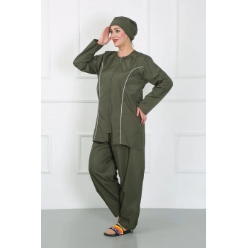 MİRAY- Büyük Beden Tesettür Büyük Mayo Haki