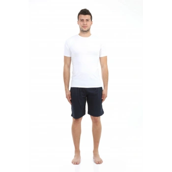 MİRAY- Erkek Cepli Pamuk Şort Lacivert