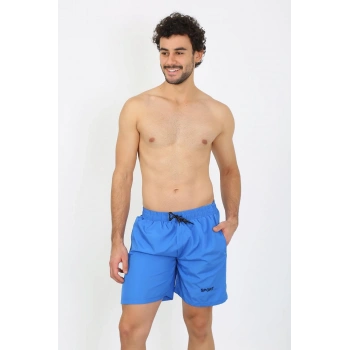 MİRAY- Erkek Fermuar Cepli Deniz Şortu Saks