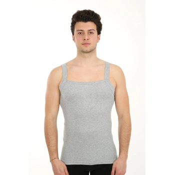 MİRAY- Erkek Kalın Askılı Likralı Atlet Gri