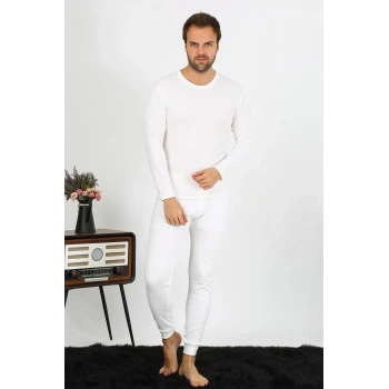 MİRAY- Erkek Pamuk Ekru İçlik Takım