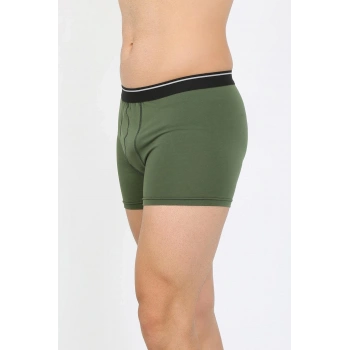 MİRAY- Erkek Pamuk Likralı Boxer Haki