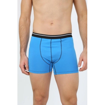 MİRAY- Erkek Pamuk Likralı Boxer Mavi