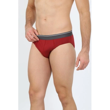 MİRAY- Erkek Pamuk Likralı Slip Bordo