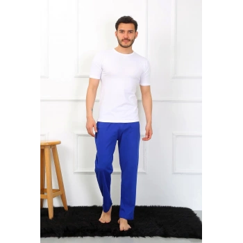 MİRAY- Erkek Pamuk Saks Tek Alt Pijama