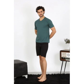 MİRAY- Erkek Penye Petrol Rengi 3lü Pijama Takımı