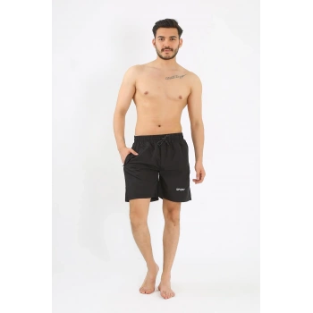 MİRAY- Erkek Siyah Deniz Şortu