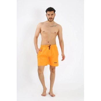 MİRAY- Erkek Turuncu Deniz Şortu