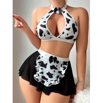 MİRAY- Kadın Fantezi Dalmaçyalı Kostüm Takım Siyah