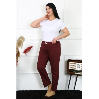 MİRAY- Kadın Pamuklu Büyük Beden Alt Pijama