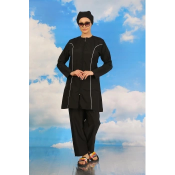 MİRAY- Kadın Tam Tesettür Siyah Mayo