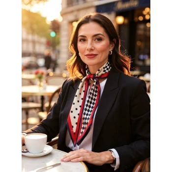 Modern Desenli Kadın Fular – Ceket, Elbise ve Gömlek Kombinleri İçin, Hediye Olarak İdeal
