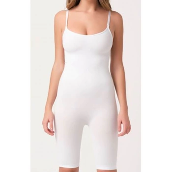 MARSİLYAN- Beyaz Kadın Paçalı Boy Dikişsiz Korse - 750