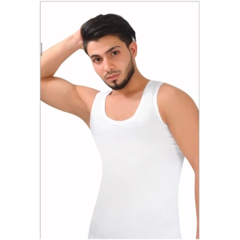 MARSİLYAN- Beyaz Penye 6lı Erkek Atlet-SİSMEN02