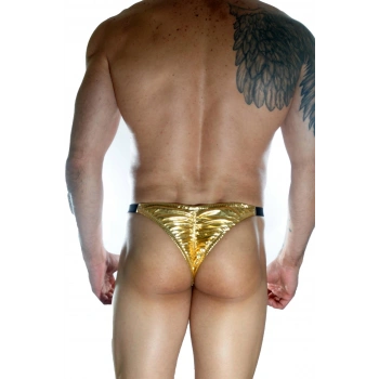 MODLİVE Erkek Arkası Büzgülü Gold Brazillian Slip