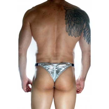 MARSİLYAN- Erkek Arkası Büzgülü Gümüş Brazillian Slip