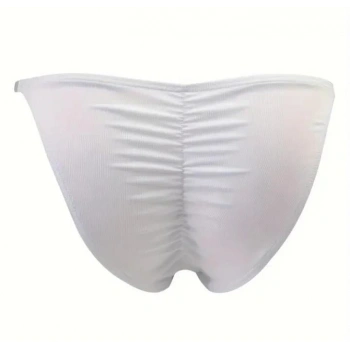 MODLİVE Erkek Beyaz Büzgülü Slip İç Giyim
