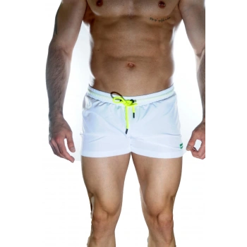 MODLİVE Erkek Beyaz Mini Mayo Short