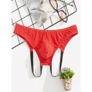 MODLİVE Erkek Fantazi Kırmızı Jockstrap İç Giyim