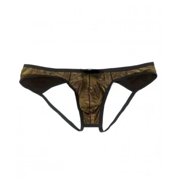 MODLİVE Erkek Gold Metalik Jockstrap İç Giyim