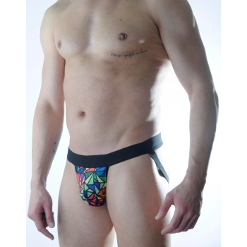 MODLİVE Erkek Renkli Desenli Jockstrap İç Giyim