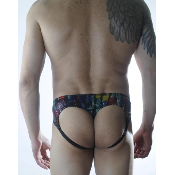 MODLİVE Erkek Renkli Fantezi Jockstrap İç Giyim