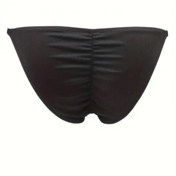 MODLİVE Erkek Siyah Büzgülü Slip İç Giyim