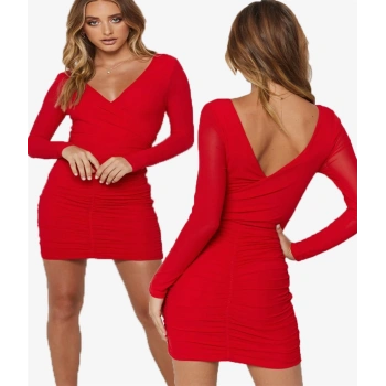 MARSİLYAN- Kruvaze Mini Elbise