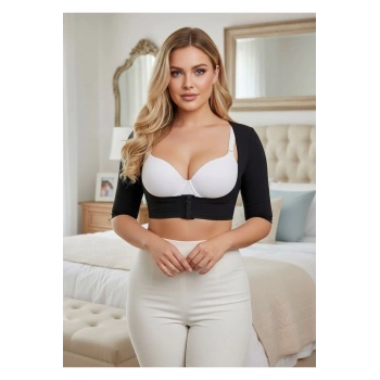 MODLİVE Siyah Kadın Kol ve Sırt Toparlayıcı Korse - 796