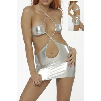 MARSİLYAN-  TP060948 Lame Mini Elbise