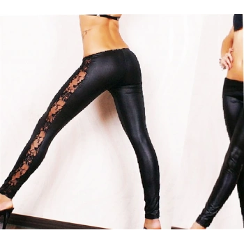 MARSİLYAN-  TP101228 Dantel Detaylı Lame Tayt