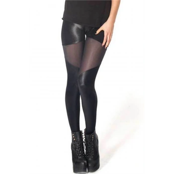 MARSİLYAN-  TP101299 Transparan Detaylı Parlak Tayt